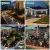 LITNOFAY Outdoor Solar Garten Solar Klein IP44 Wasserdicht 8 LED Garten Solar 8 LED Straße Indirekt IP44 Gartenleuchte Set aus Licht, Bodeneinbaustrahler,