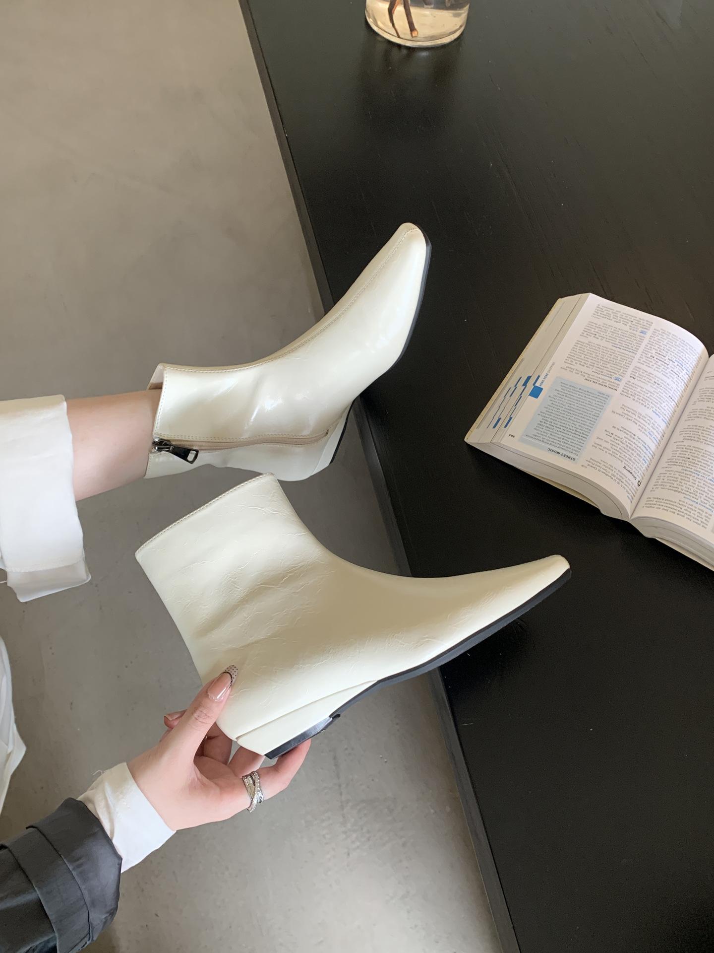 

2025 new simple high tube square head inner height increase long tube knight boots thin boots but knee women s long boots 39