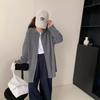 Autumn and Winter New One-button Knitted Cardigan Sweater Jacket Hooded Solid Color Temperament Top Women