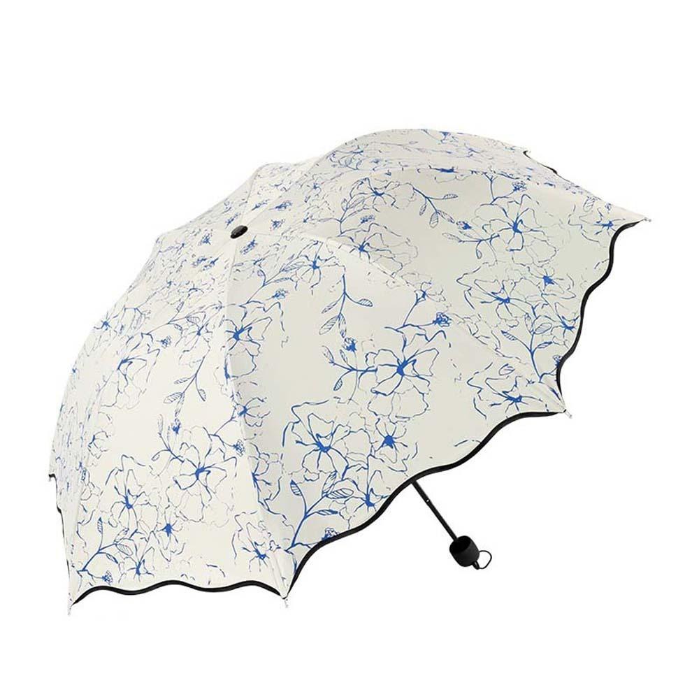 Flower Shaped Design Dual-use Folding Umbrella Lightweight anti-UV Protection Brolly  Travel