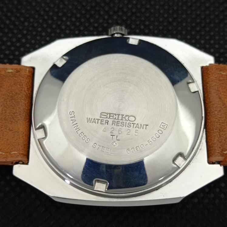 Gebrauchte Vintage Seiko 5 Automatik 6309A Japanische Herrenuhr mit originalem Zifferblatt a415739-2