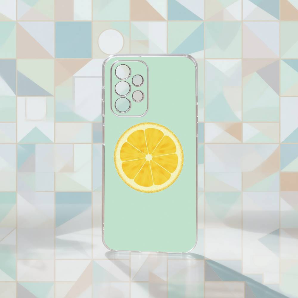 

Lemon Phone Case For Samsung S25,S24,S21,S22,S23,S30,Ultra,S20,Plus,Fe Transparent Cover Samsung S25