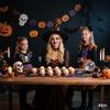 Happy Halloween Banner Ghost and Pumpkin Bunting Pennant Flag Photo Home Porch Atmosphere Party Decor Supplies