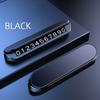 1Pc Car Temporary Parking Number Plate Hidden Car Phone Plate Car Metal Parking Card Ornament Gift