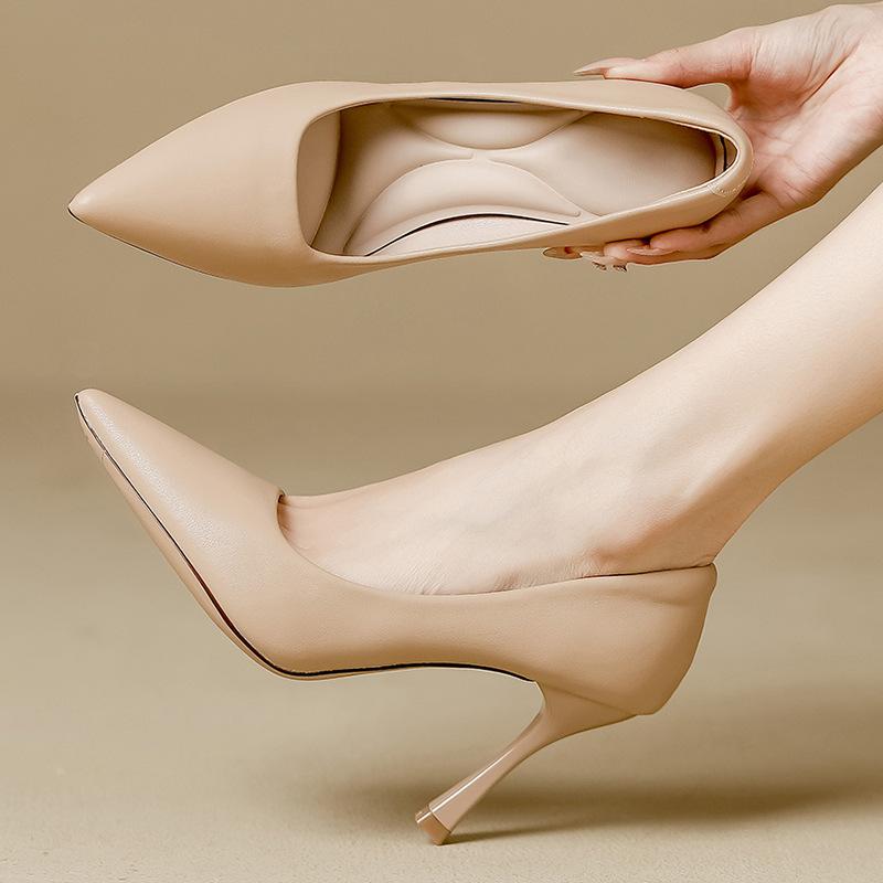 Comfortable French Nude High Heels, Elegant Stiletto Heels, New Autumn/winter Style, Soft Sole