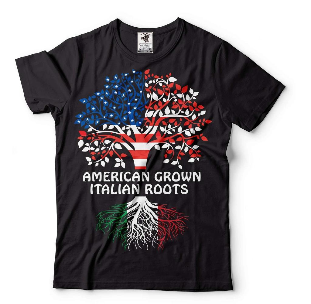 American Grown Italian Roots Shirt Italian American Gifts Italy Flag Shirt
