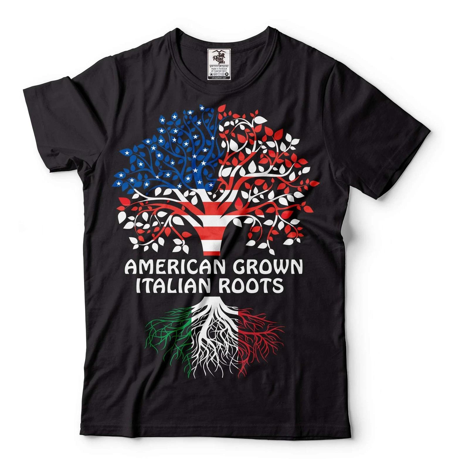 American Grown Italian Roots Shirt Italian American Gifts Italy Flag Shirt M