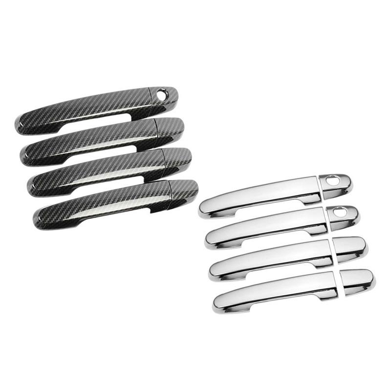 Car Decoration Door Handle Cover For Toyota IST 2002-2007 Carbon Fiber Chrome Silver Cars Accessories Styling Upgrade