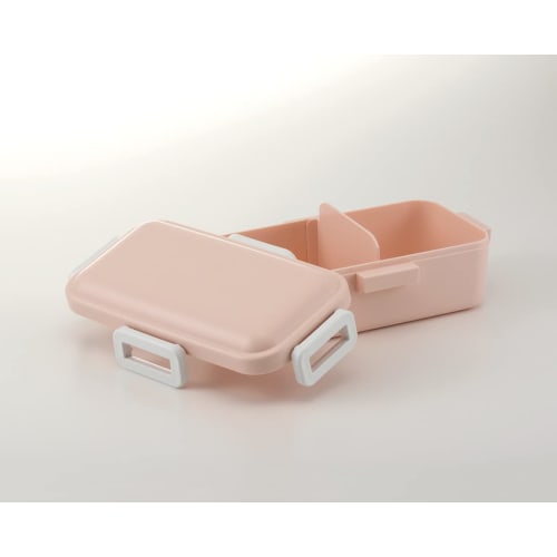Skater Bento Box, 530ml, Single Tier, Made In Japan, for Women, with 4-Point Locking for Leak-Resistant Storage, Dishwasher and Microwave Safe, Dusky