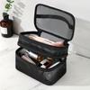 1/2/3-lagige Kosmetiktasche Kosmetikkoffer Transparente Make-up-Tasche Netz-Kosmetiktaschen Reise