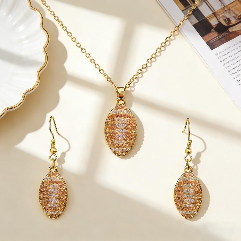 Zinc Zinc Alloy Pendant Sporty Zinc Zinc Alloy Necklace Earrings Football Football Ear Hooks Glittery Game Day Rugby