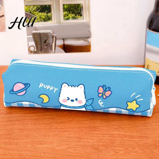 Cute Animal Pencil Pouch Puppy Case Large Capacity Cartoon Waterproof Students Stationery Bag for Pens Markers Back-to-School Gift