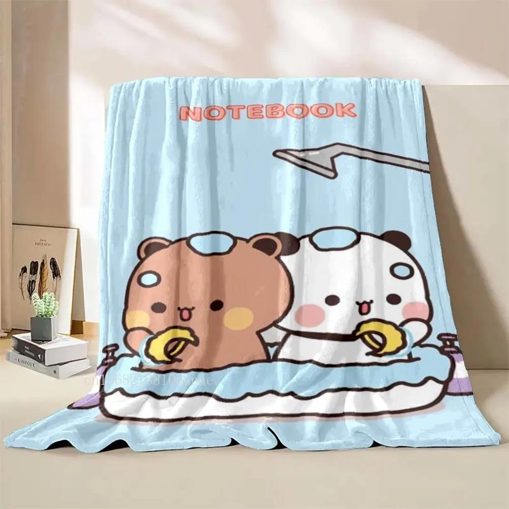 Cartoon Print Bubu And Dudu Soft Plush Flannel Blanket Living Room Bedroom Bed Couch Picnic Blanket