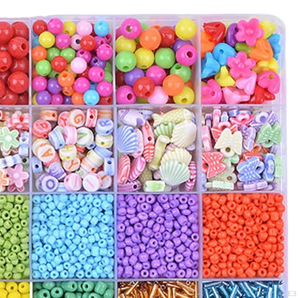 Colorful Beads Loose Elastic Wire Letter Bead for Charms Hair Accessories DIY Bracelets