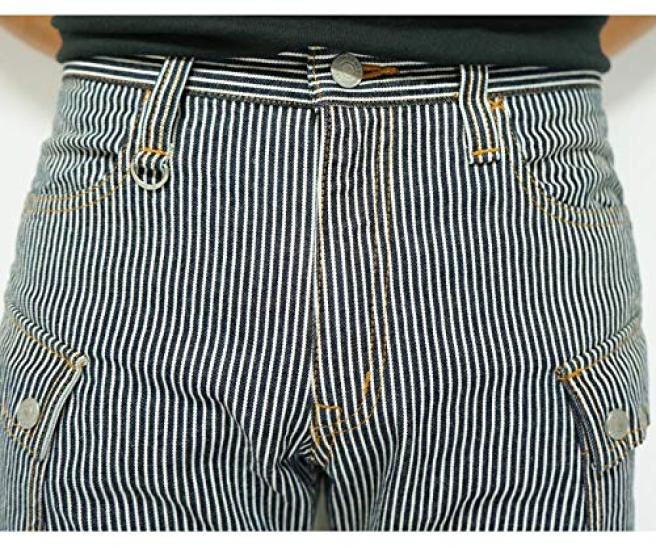 Kojima Jeans 13oz Denim Cargo Made In Pants, Japan, Men's, RNB-1127B-Hickory-34