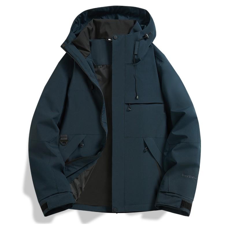 Unisex wodoodporna wiatroszczelna kurtka trekkingowa z kapturem, outdoor, kemping, trekking, wspinaczka, sezon jesienny