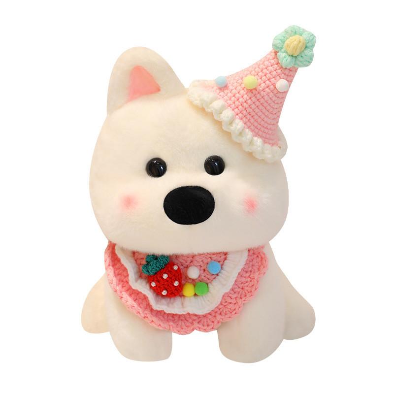 West Cute Highland Plush Doll With Hat And Scarf Design For Play Childrens