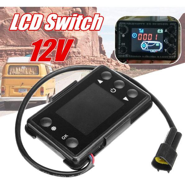12V Car Heater LCD Switch Controller with 4 Button Remote Control For Car Diesels Air Heater Parking Heater