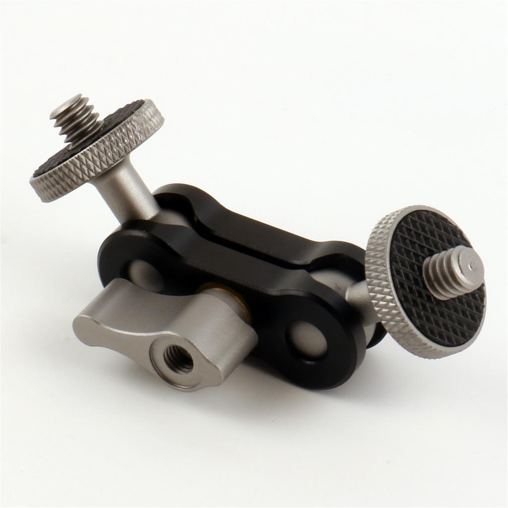 Flexible Articulating Magic Arm with Dual Ball Heads for Camera Monitor and LED Light CNC Machined Aluminum Alloy with 1/4 Inch Screws