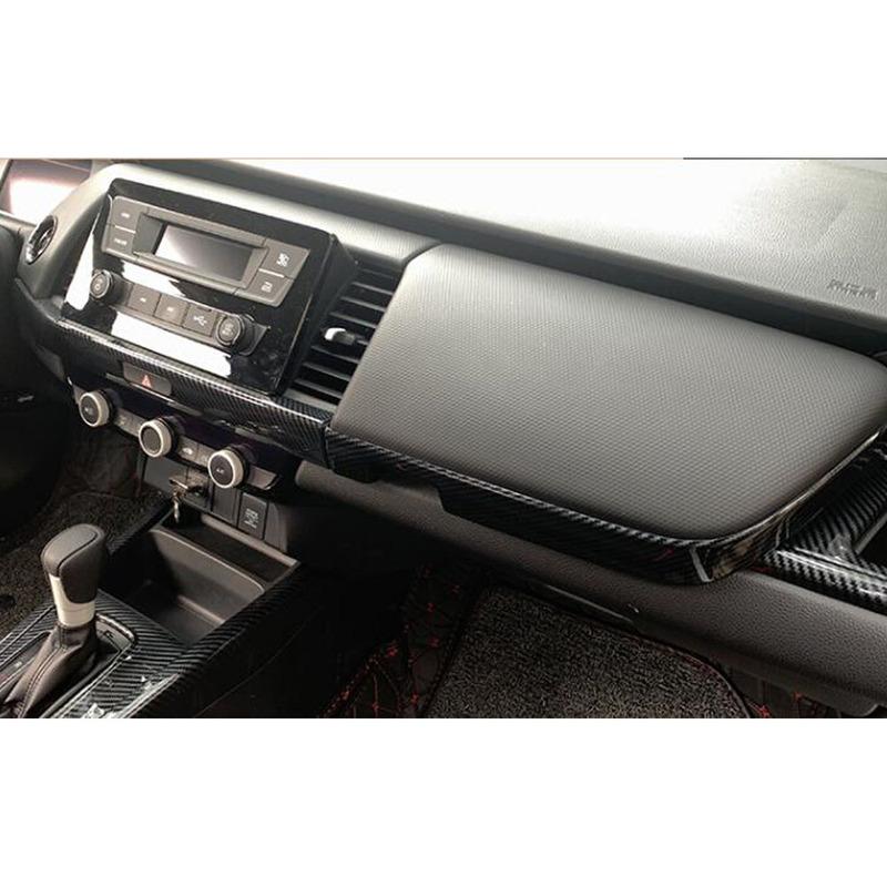 Car Front Passenger Glove Strip Cover For Honda Fit Jazz     2024 Decoration Trim Armrest Interior Accessories