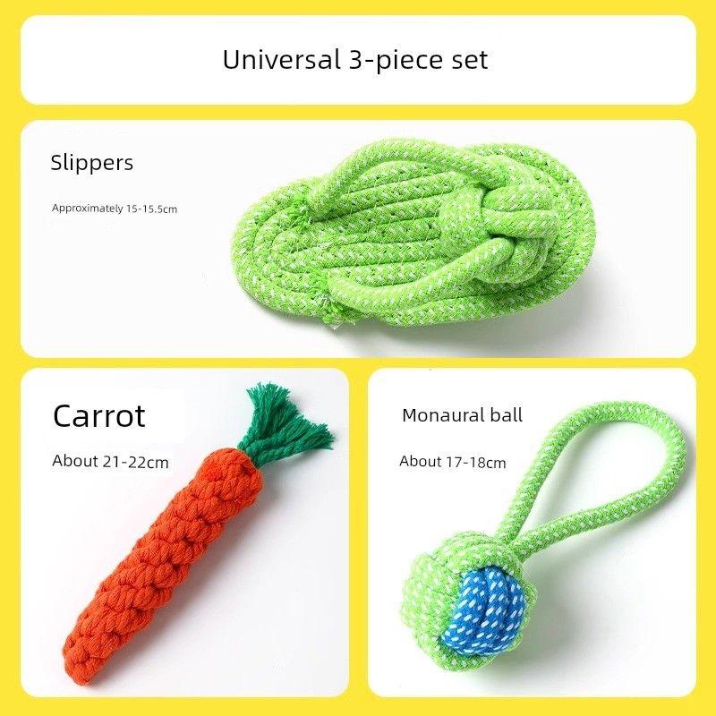 

Dog Toy Bite-Resistant Bends and Hitches Molar Rod Bichon Corgi Teddy Small Size Dogs Pet Supplies Puppy Relieving Stuffy Handy Gadget Neutral three-piece set