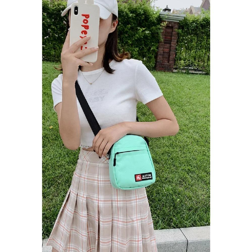 Mobile Canvas Bag Fashion Crossbody Women's Bag Females Student Versatile Small Crossody Bag Outdoor Sports Mini Small Bag
