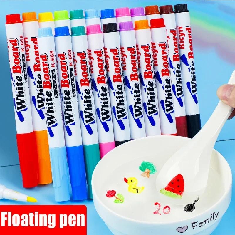 Montessori Mágico Água Flutuante Pincel de Pintura para Estudante Caneta Marcadora para Quadro Branco Suspensão Crianças Educacional Caneta de Pintura Brinquedos