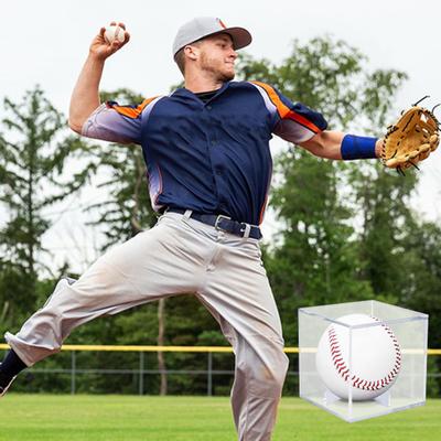 1/3/6 Stück Baseball-Vitrine Transparentes Design Staubdicht UV-geschützt Acryl Baseballhalter Displaybox
