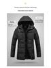 Winter 2025 Men's 3D Fashion Detachable Hooded Thick Cotton Jacket with Velvet Lining