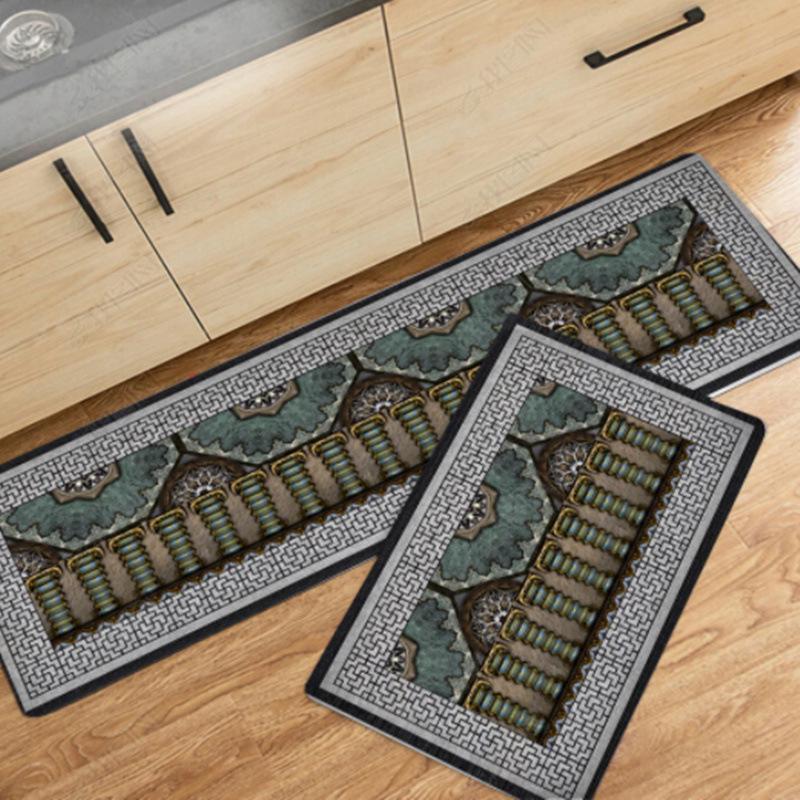 Water & Oil Absorbent Non-Slip Kitchen Floor Mats - Durable & Dirt-Resistant for Entryways and Kitchens