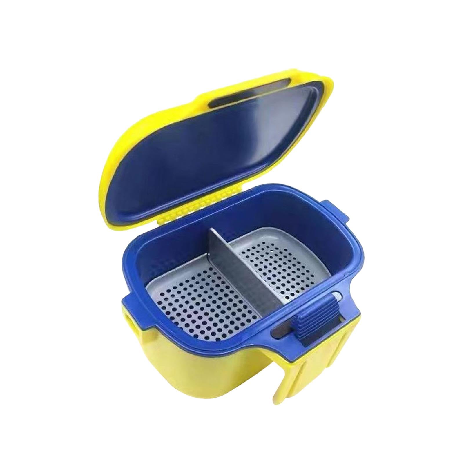 

Amleso Fishing Bait Box Fishing Bait Container Waist Hanging Red Worm Bait Storage Box