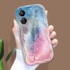 Cute Cartoon Pattern Cream Texture Casing Wavy Edge Soft Silicone Cover Phone Case for Xiaomi Redmi