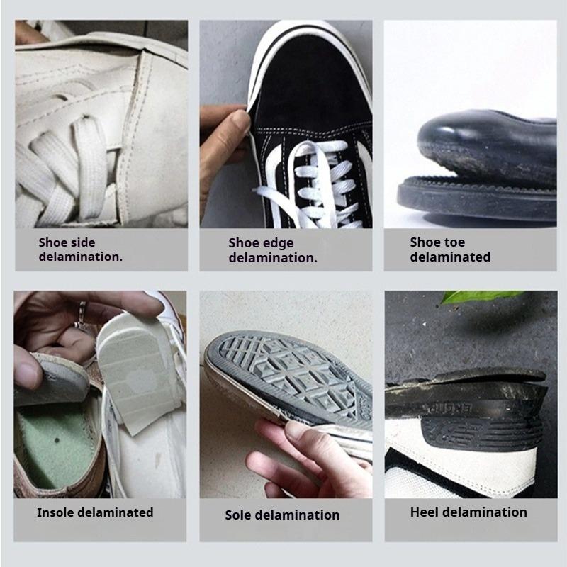 Strong Shoe Glue - Clear, Flexible, Waterproof, Quick Repair for Shoes