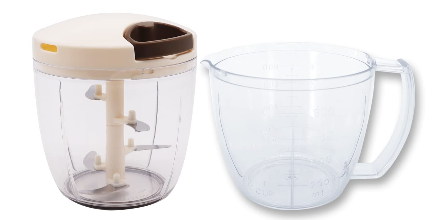

safe enhanced version Bunbun Chopper Super safe Bunbun Chopper 2 types set Brown K&A Dishwasher 5 + Microwave container