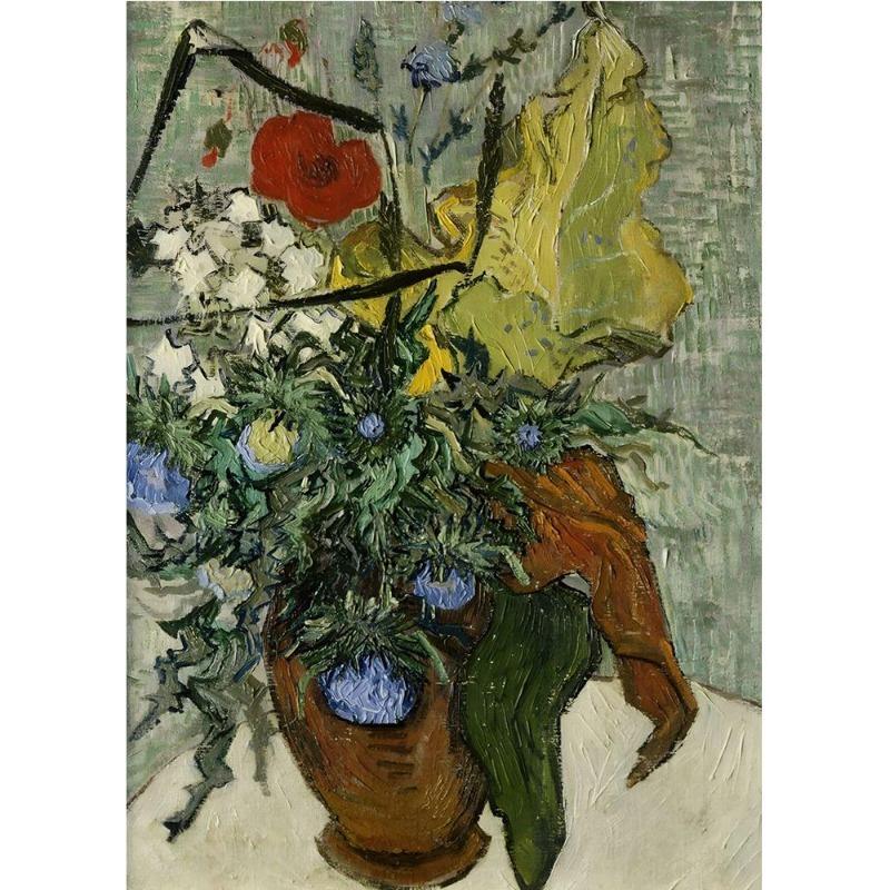 Impressionist Vincent Van Gogh Bouquet of Sunflowers In a Vase Poster Canvas Paintings Abstract Roses Wall Art Decoration Room At Home