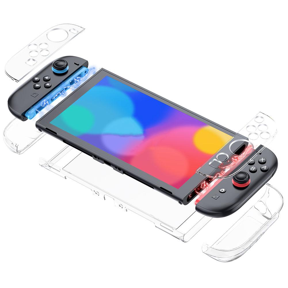 Transparent Protector Cover Anti-Scratch Protective Case Shockproof Hard Shell Case Split Design for Nintendo for Switch 2