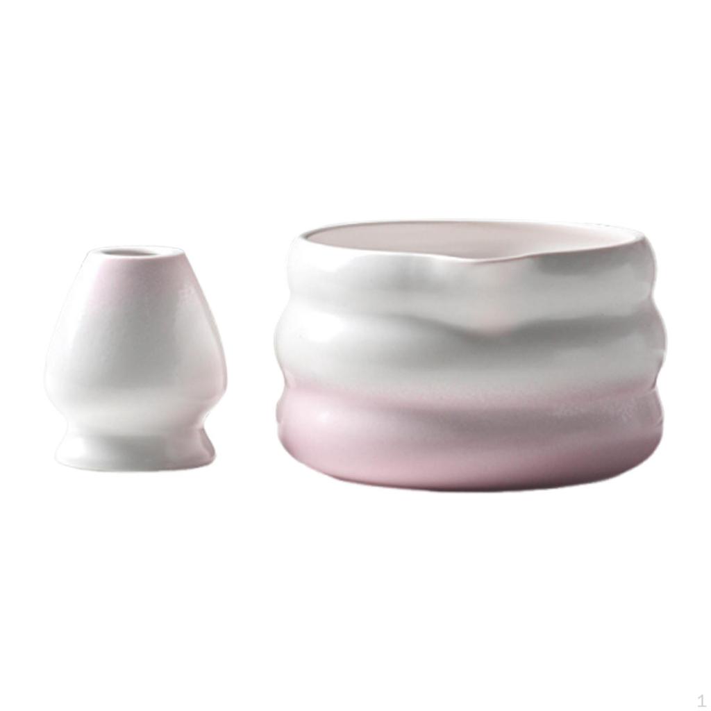 Japanisches Matcha Tee-Set, Kit mit Schale, Besenhalter, Elegantes Set