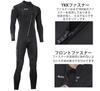 Men's 3mm Neoprene Full-Suit Wetsuit with Front Zipper, Wrist and Ankle Zippers, for Diving, Surfing, and Marine Sports, Size 2XL