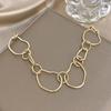 Irregular Circular Chain Gold Color Link Choker Necklace Women Necklace  Party Jewelry Gifts