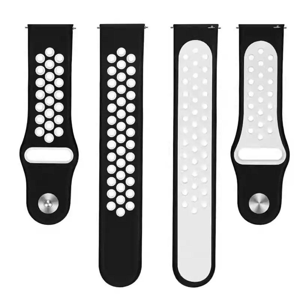 18mm 22mm 20mm Zweifarbiges Silikonarmband für Oneplus Watch 3 43mm 46mm/Lite/2R Atmungsaktives Armband für OPPO Watch S/X2 mini Band