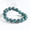 Blue Ice Jade Bracelet with A-Grade Natural Round Beads for Men and Women