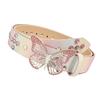 Butterfly Belt for Dress Adjustable Pin Buckle Waist Belt Rhinestones Buckle Wide Waist Belt Ladies Skirt Belt