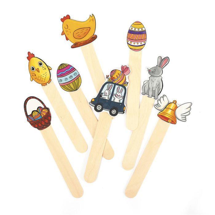 Kit DIY - Graine Créative - Déco Pâques - 8 pcs - Plastique - Multicolore - Intérieur
