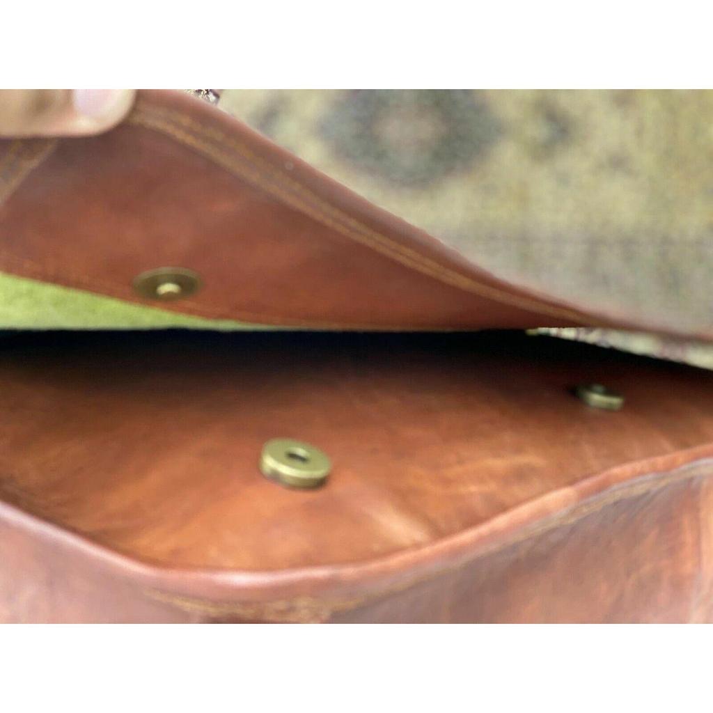 Bag Messenger Briefcase  Full Flap New Leather Satchel Shoulder Laptop