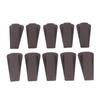 10Pcs Brown Door Stopper Set Convenient Practical Robust No Deformation Door Stop Wedge Kit for Home
