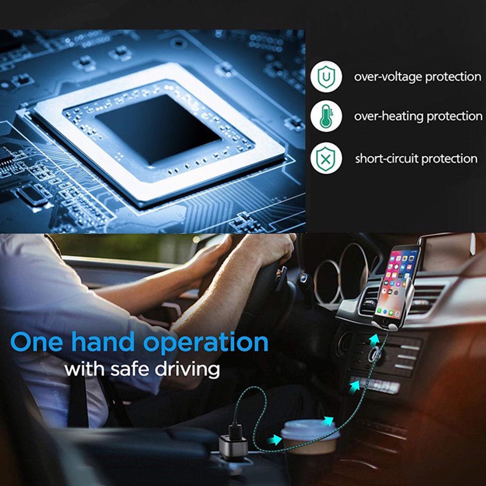 Automatic Clamping Wireless Fast Car Charger Mount Holder with Charging Reciever