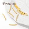 30/60PCS 18K Gold Plated Tubes For Jewelry,Spacer Beads,Separators For Bracelets,Tube Beads,DIY Jewelry Making Accessories