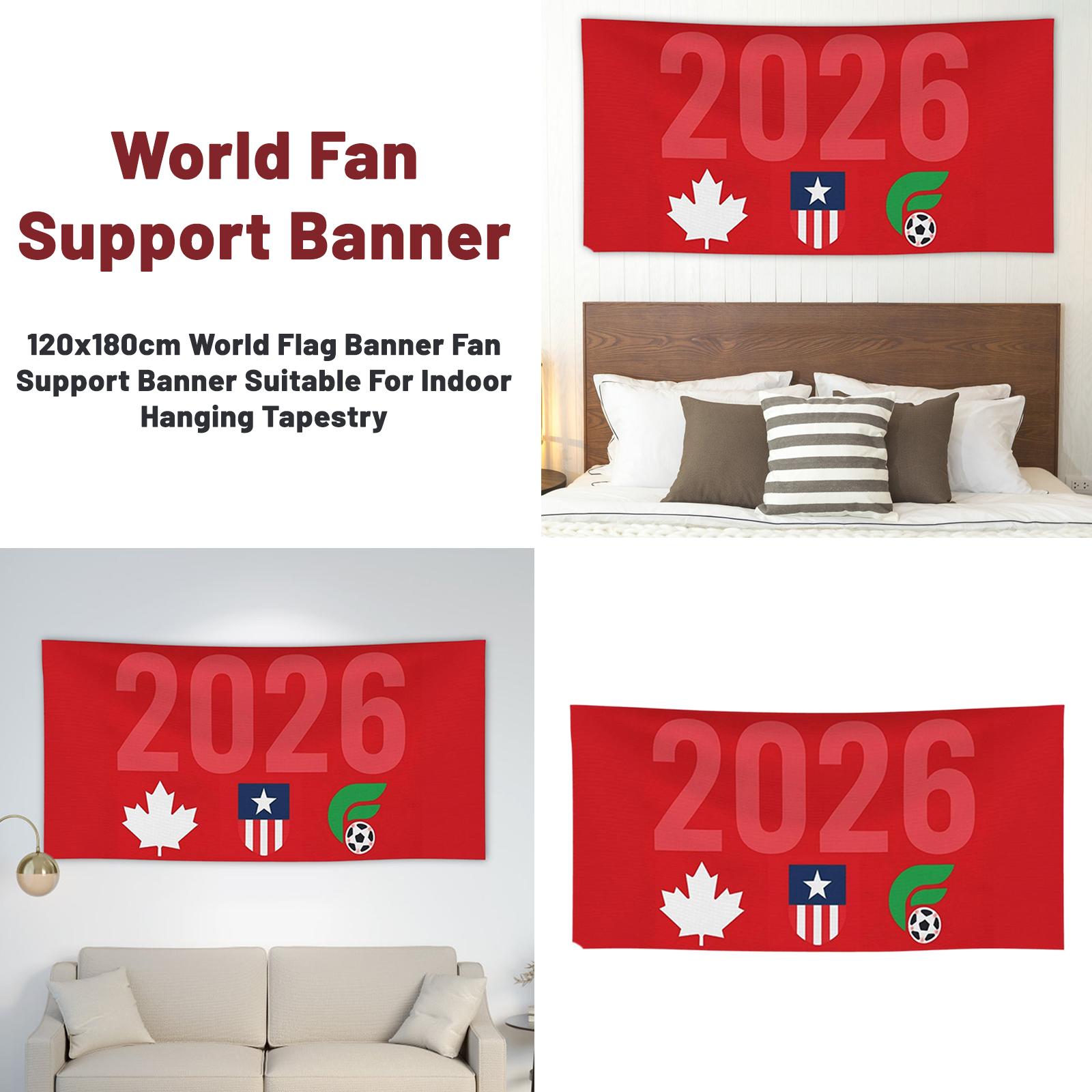 120x180cm World Flag Banner Fan Support Banner Suitable For Indoor Hanging Tapestry One Size