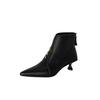 Fashion New Autumn Winter Split Leather Women Boot Shoes for Women Pointed Toe Fashion Boot Handmade High Heels Ankle Boot Zapatos Mujer