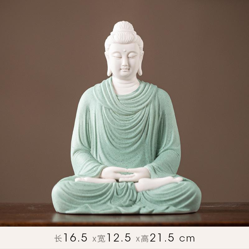 The Buddha statue of Sakyamuni and the Great Sun Buddha for home living room worship, office decoration, craft gifts and ornamen